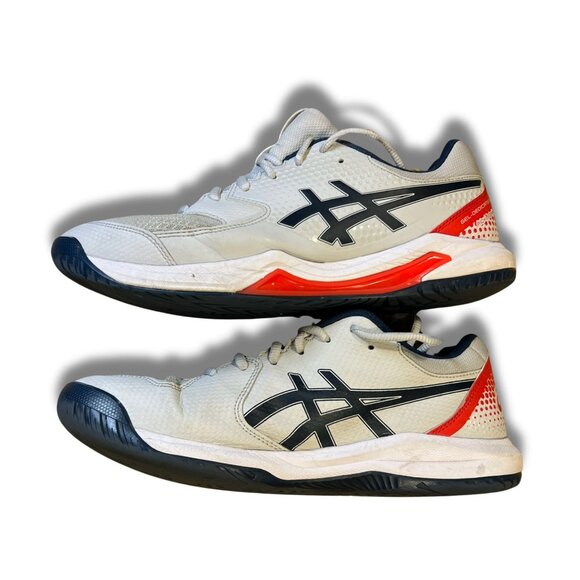Asics Gel-Dedicate 8 Mens Tennis Shoes Size 9.5 White/Red - Picture 5 of 7